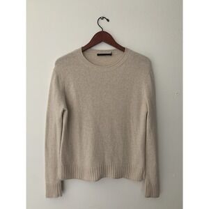 Jenni Kayne Everyday Sweater In Oatmeal Sz S Rolled Edges Soft Cozy Quiet Luxury